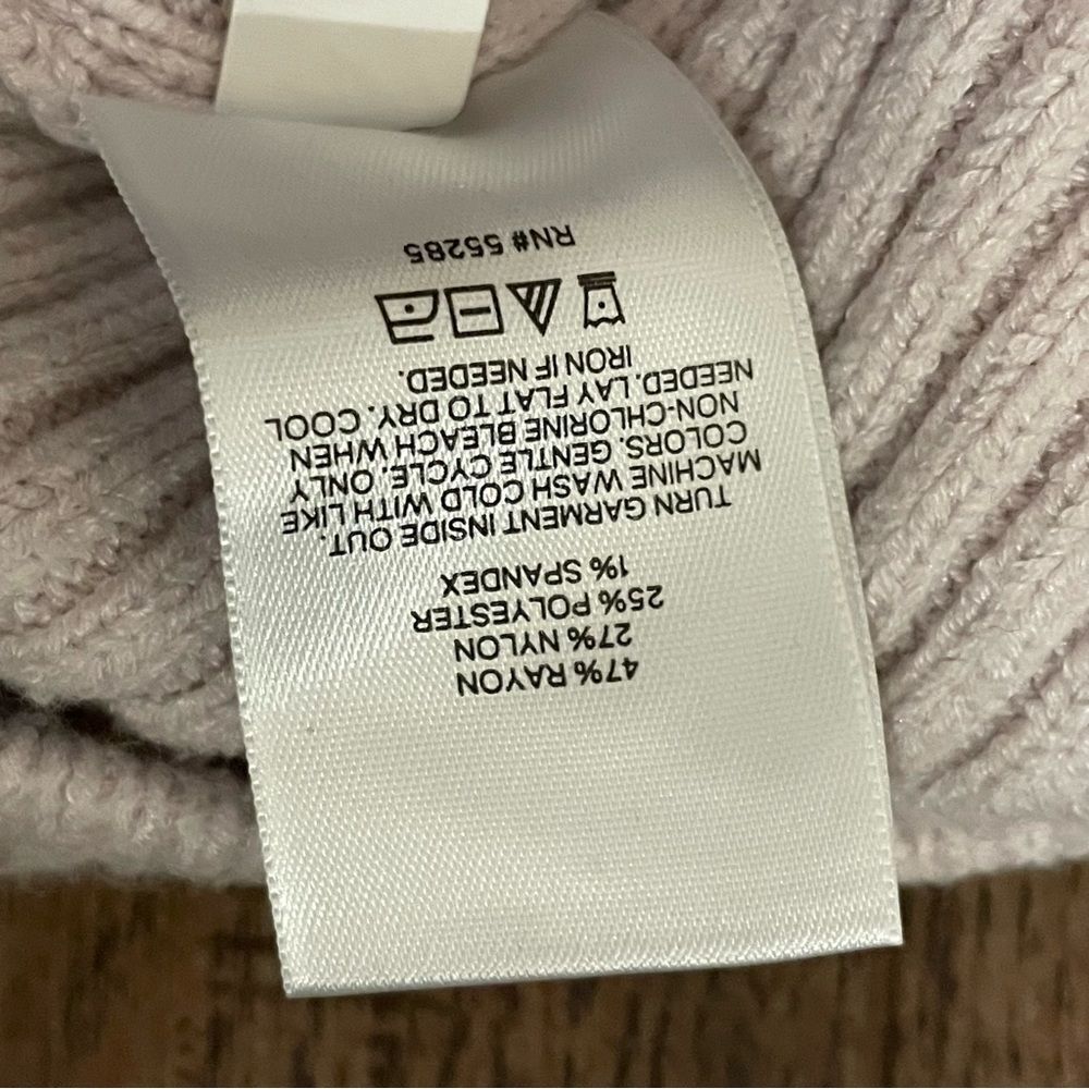 Express Asymmetrical Open Stitch Cutout Back Sleeveless Sweater Orchid Hush L - Picture 9 of 10